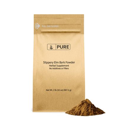 PURE ORIGINAL INGREDIENTS Slippery Elm Bark Powder (2lb) Pure & Natural, Vegan, Gluten-Free