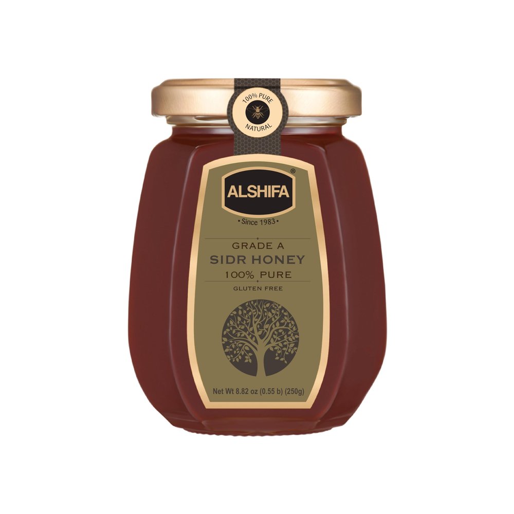 ALSHIFA Pure Sidr Honey 8.81oz (250g) | Pack of 1 | Mountain Jujube Honey | Healthy & Rich in Nutrients | No Added Sugar | Glass Bottle