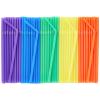 Juvale Flexible Plastic Straws - 8.25 in, 5 Colors, Pack of 300 - Disposable & Bendable Smoothie Straws for Cocktails & Iced Drinks view 1