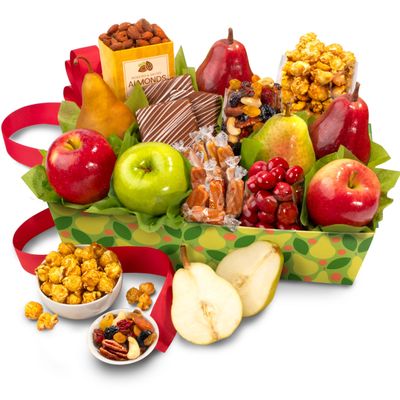 A Gift Inside Orchard Delight Fruit and Gourmet Basket