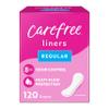 Carefree Panty Liners for Women, Regular, Unwrapped, Unscented, 120ct | Pantiliners, Carefree Liners, Daily Liners for Women, Light Periods and Leaks, 8-Hour Odor Control | 120ct (Packaging May Vary) view 1