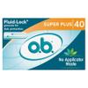 o.b. Tampons No Applicator, Fragrance-Free - 40ct | Applicator-Free Tampons Super Plus, Feminine Care, ob Tampon Super Plus, Period Products view 1