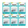 REACH Cool Mint Dental Floss, Fresh Mint, Plaque Remover for Teeth, Shred Resistant, Waxed, Easy on Gums & Teeth, Fresh Breath, Oral Care, PFAS Free, for Adults & Kids, 6 Pack, 55 yd view 1