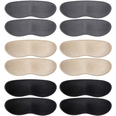 Dr.Foot Heel Grips for Women and Men, Self-Adhesive Heel Cushion Inserts Prevent Slipping, Improve Too Big Shoes, Prevent Rubbing, Blisters, Foot Pain (Beige+Grey+Black)