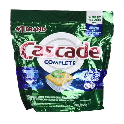 Cascade Complete Dishwasher Detergent, 18 Count