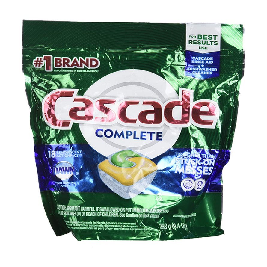 Cascade Complete Dishwasher Detergent, 18 Count