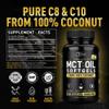 Zeal Naturals Pure MCT Oil Capsules - 3000mg, 360 Softgels |C10, C8 MCT Oil Unrefined Coconut | Energy Support & Brain Fuel Supplement | Gluten-Free view 2