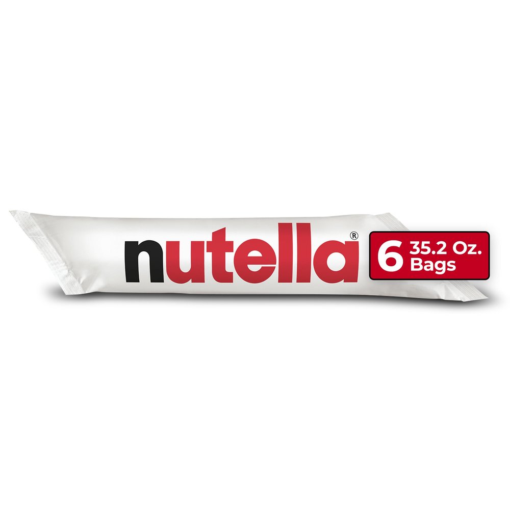 Nutella Hazelnut Spread Piping Bags, 6 Bags, Baking Supplies, Great For Restaurants And Bakeries, 211.2 Oz Total