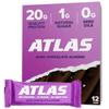 Atlas Real Food Protein Bar  20g Clean Protein, 1g Sugar, No Seed Oils, No Artificial Sweeteners (Dark Chocolate Almond, 12 Count) view 1