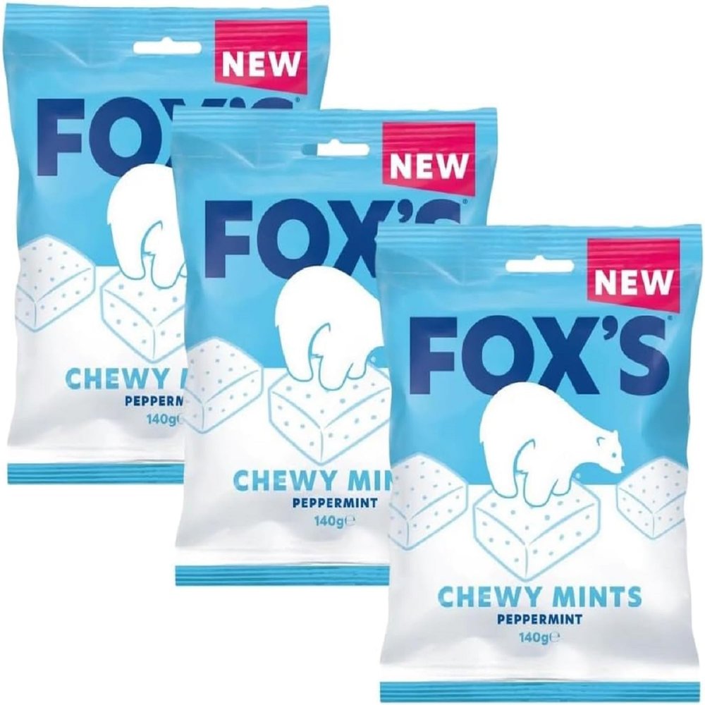 Fox's Chewy Mints Peppermint 140g (Pack of 3)
