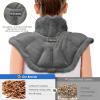 Microwavable Heated Neck Wrap Warmer and Shoulder Weighted Heating Pad Microwave for Hot and Cold Compress view 2