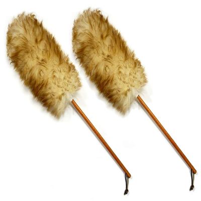 Alta Dusting Products (Qty. 2) - 25" Premium Australian Lambs Wool Duster with Leather Hanging Strap.
