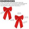 Red Velvet Christmas Bow 9-inch X 16-inch 4 Pack of Holiday Bows view 2