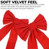 Red Velvet Christmas Bow 9-inch X 16-inch 4 Pack of Holiday Bows view 3