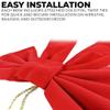 Red Velvet Christmas Bow 9-inch X 16-inch 4 Pack of Holiday Bows view 4