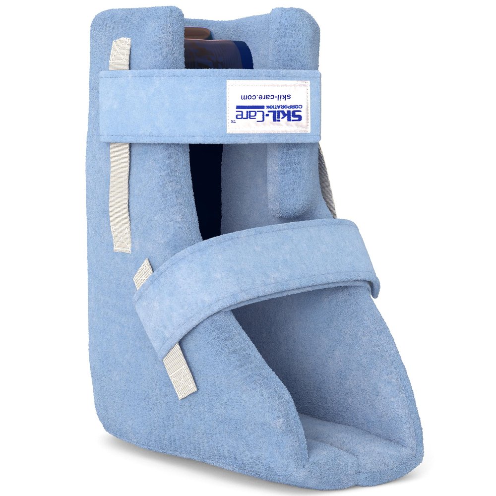 Skil-Care Heel Float Boot, Large/Bariatric, 5" Wide - Zero Heel Pressure, Cooling Gel Pack, Cozy Cloth Inner Cover, Anti-Foot-Drop Construction, 503036