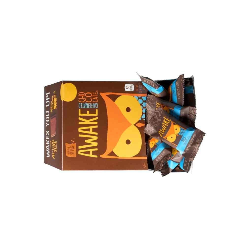 Awake Caffeinated Chocolate Bites - Singles, 0.53 Ounce -- 300 per case.