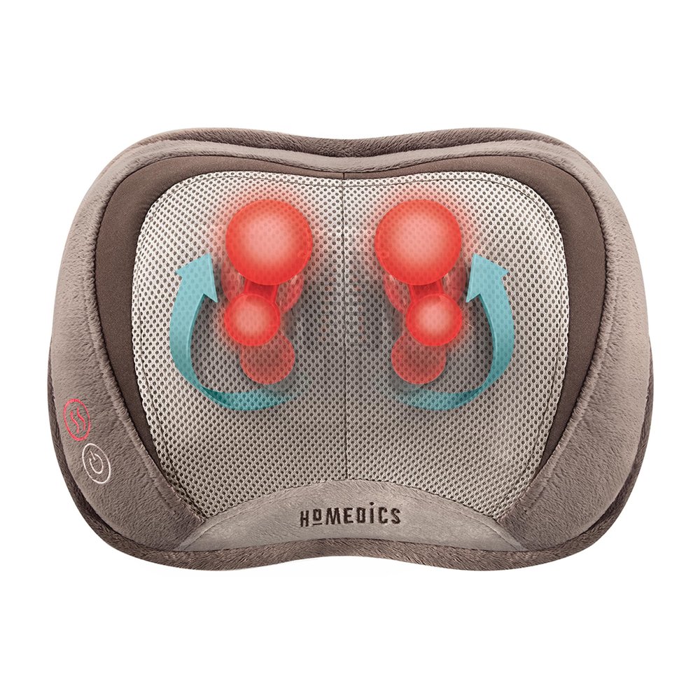 HoMedics 3D Full Body Shiatsu & Vibration Massage and Heat Pillow for Neck, Upper Back and Lumbar