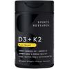 Sports Research Vitamin D3 K2 with 5000iu of Vegan D3 & 100mcg of Vitamin K2 as MK7 | Non-GMO Verified, Vegan Certified, Gluten & Soy Free - 60 Liquid Softgels view 1