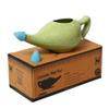 HealthGoodsIn Premium Handcrafted Durable Ceramic Neti Pot, Nasal Irrigator, Dishwasher Safe, 2 Silicone Nozzle Tip, Holds 225 Ml. Water - (Freckle Pattern Green) view 2