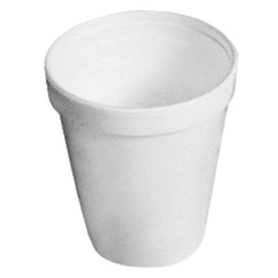 Dart Drink Foam Cups, 8oz, White, 25/Pack