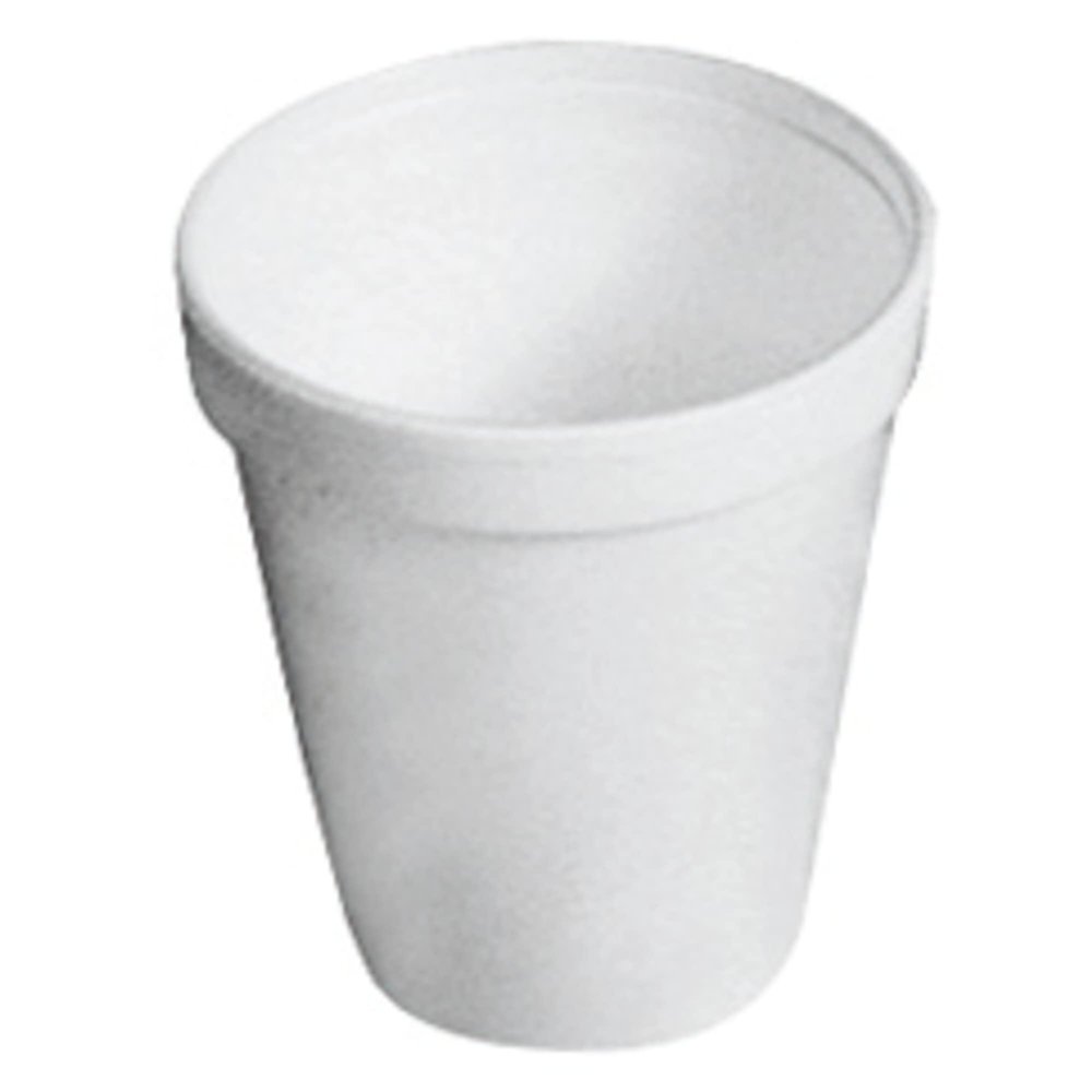 Dart Drink Foam Cups, 8oz, White, 25/Pack