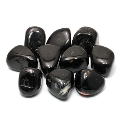 Black Tourmaline Tumble Stone (20-25mm) - Pack of 5