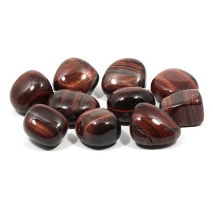 CrystalAge Red Tiger Eye Tumble Stone (20-25mm) - Pack of 10