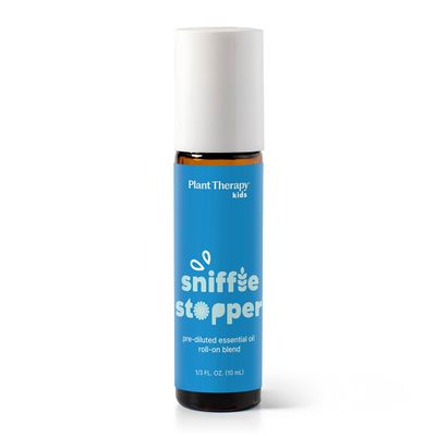 Plant Therapy Kids Sniffle Stopper Essential Oil Blend Pre-Diluted Roll-On 10 mL (1/3 oz) Respiratory Support Blend 100% Pure, Natural Aromatherapy, Therapeutic Grade
