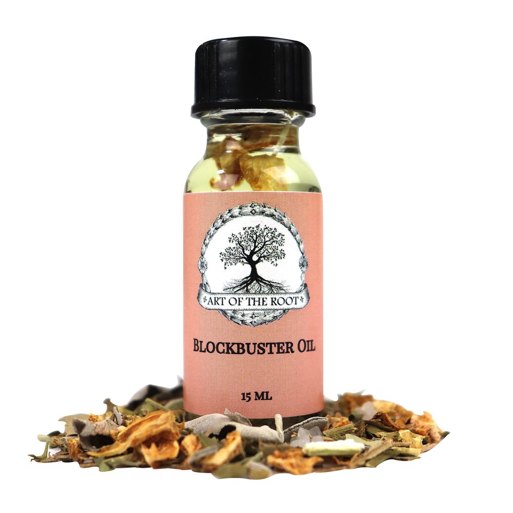 Blockbuster Oil 1/2 oz | Handmade with Herbs & Essential Oils | Road Opener & Removing Obstacles Rituals | Hoodoo Voodoo Wicca Pagan Santeria