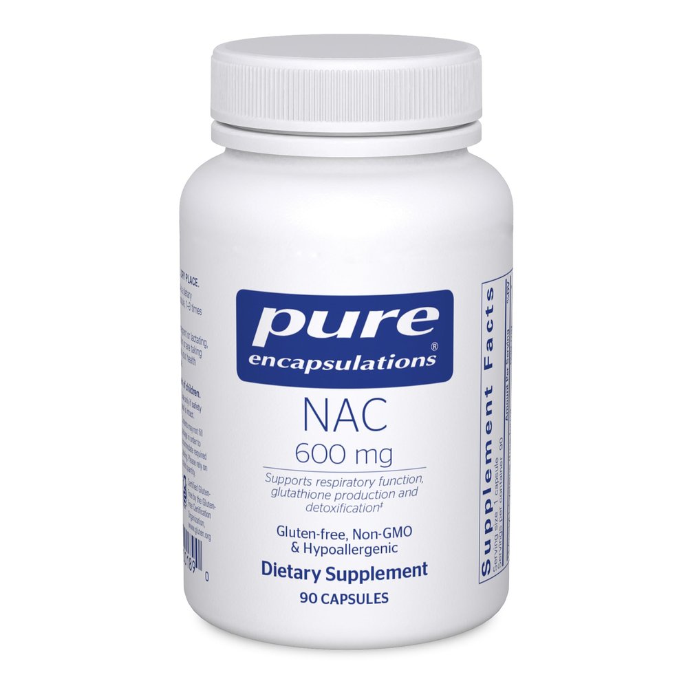Pure Encapsulations NAC 600 mg - N-Acetyl Cysteine NAC Supplement for Lung Health & Immune Support, Liver Support & Antioxidants* - with Freeform N-Acetyl-L-Cysteine - 90 Capsules