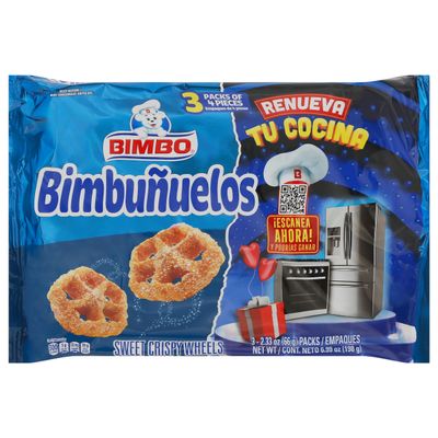 Sweet Baked Goods Bimbunuelos 2.3 Oz Packs Bimbo Crispy Wheels [Pack of 3]