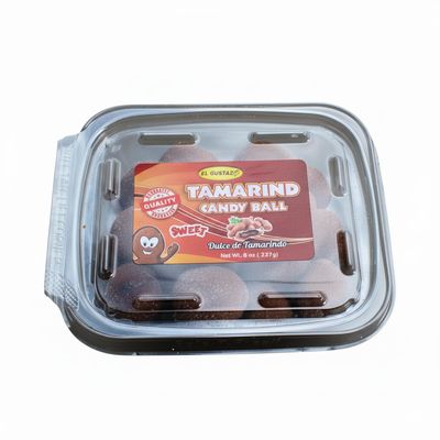 El Gustazo Tamarind Balls Candy, Dulce de Tamarindo Natural, Sweet & Tangy Flavor, 8 oz Pack