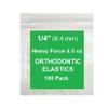 Orthodontic Rubber Bands for Braces - Premium Quality Elastic Teeth Rubber Bands for Braces, Fix Tooth Gaps, Dreadlocks, Includes Free Elastic Placer- Heavy Force 4.5 oz, 1/4 Inch, Natural (100 Pack) view 2