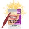 Orthodontic Rubber Bands for Braces - Premium Quality Elastic Teeth Rubber Bands for Braces, Fix Tooth Gaps, Dreadlocks, Includes Free Elastic Placer- Medium Force 3.5 oz, 1/4 Inch, Natural (100 Pack) view 1
