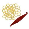 Orthodontic Rubber Bands for Braces - Premium Quality Elastic Teeth Rubber Bands for Braces, Fix Tooth Gaps, Dreadlocks, Includes Free Elastic Placer- Medium Force 3.5 oz, 1/4 Inch, Natural (100 Pack) view 4