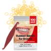 Orthodontic Rubber Bands for Braces - Premium Quality Elastic Teeth Rubber Bands for Braces, Fix Tooth Gaps, Dreadlocks, Includes Free Elastic Placer- Light Force 2.5 oz, 3/16 Inch, Natural (100 Pack) view 1