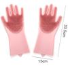 Mozentea Dishwashing Gloves Silicone Cleaning Reusable Scrub Gloves for Wash Dish,Kitchen, Bathroom view 3