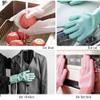 Mozentea Dishwashing Gloves Silicone Cleaning Reusable Scrub Gloves for Wash Dish,Kitchen, Bathroom view 4