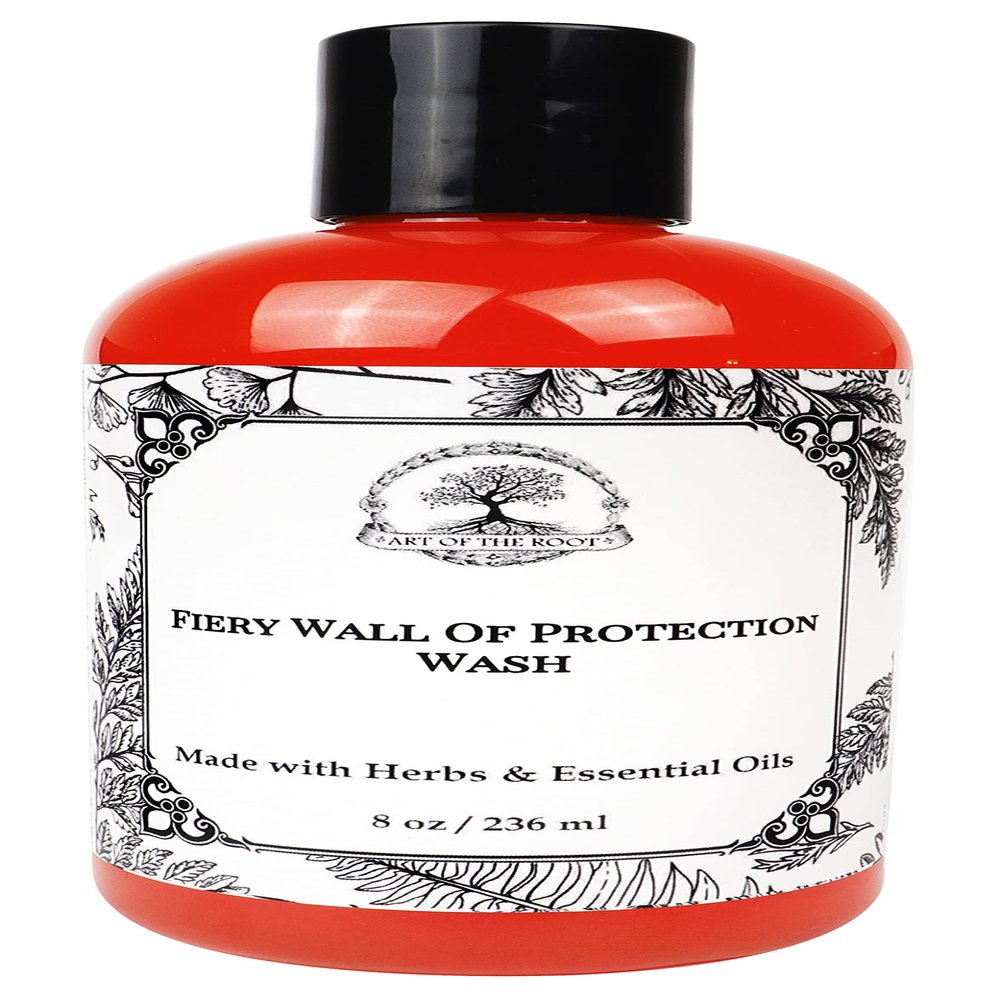 Fiery Wall of Protection Wash 8 oz Hoodoo Voodoo Wicca Pagan