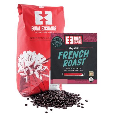 Equal Exchange Organic Coffee French Roast Bulk Whole Bean Blends 5 lb.