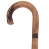 PCP Solid Oak Wood Cane, Round Handle, Crook Style, Walking Aid with Slip Resistant Rubber Grips, Large Grip view 1
