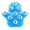 SAMYO Palm Shaped Massage Glove Body Massager with 9 360-degree-roller Metal Roller Ball Beauty Body Care (Blue) view 1