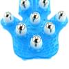 SAMYO Palm Shaped Massage Glove Body Massager with 9 360-degree-roller Metal Roller Ball Beauty Body Care (Blue) view 4