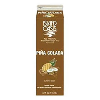 Island Oasis Pina Colada Frozen Beverage Mix, 32 Fluid Ounce -- 12 per case.