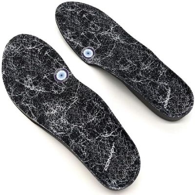 DonJoy Arch Rival Pre-Fabricated Silver-Coated Fibers Woven Orthotic Inserts Pair with Elevated Heel (Size A, Black)