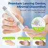 AUVON Lancing Device with Less Pain Design, Blood Sample Pen and Twist Top 100pcs 30 Gauge Lancets for Blood Sugar Level Monitoring view 4