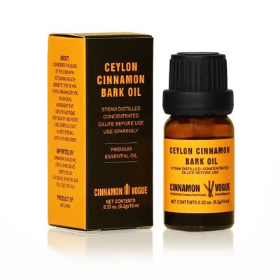Ceylon Cinnamon Bark Oil - 10ml (0.33oz) net - Steam Distilled Premium Quality