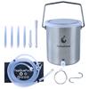 TopQuaFocus Stainless Steel Enema Bucket Kit for Colon Cleansing Reuseable Enema kit - Suitable for Coffee, Water and Gerson Therapy Oganic Home Coffee Enemas 2 Qt view 1