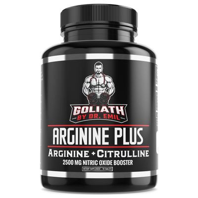 Dr. Emil's ARGININE Plus - L Arginine + L Citrulline - 2500 MG High Dose NO Booster Tablets - Nitric Oxide Supplement for Vascularity and Heart Health (Arginine AAKG and Citrulline Malate 2:1)